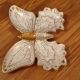 Vintage Porcelain Gold & White Butterfly Shaped Dish Italy Large Dishes photo 3