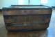 Antique Wood Box W/ Copper Straps Wooden Planter Box Plank Boards Boxes photo 1