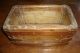 Antique Wood Box W/ Copper Straps Wooden Planter Box Plank Boards Boxes photo 2