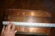 Antique Wood Box W/ Copper Straps Wooden Planter Box Plank Boards Boxes photo 7