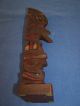 Old Miniture Indian Totem Pole - Signed: Tufflukk,  Made In Alaska Carved Figures photo 4