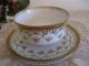 Antique Vienna Austria Count Thune Crown Vienna Cup+saucer 1900 Gilt Rose Garlan Cups & Saucers photo 2