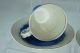 Vintage 60s Baby Blue & Off White,  Gold Rims Demitasse Cup & Saucer Set Of 4 Cups & Saucers photo 7