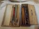 Vintage Wooden Pencil Box With Scene Graphics. Boxes photo 3
