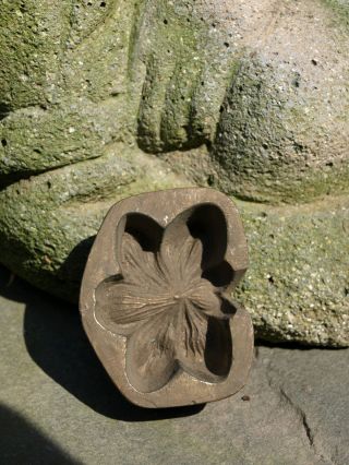 2 Antique Bronze Or Brass Flower Irons Circa 1900 Industrial photo