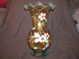 1880 ' S - 1890 ' S Hand Blown Antique Enamel Hand Painted On Glass Moser Glass????? photo