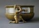 Large Splendid 19th Century C.  1900 Viennese Vienna Bronze Bowl Figures Metalware photo 2