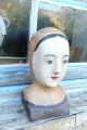Rare Antique German Millinary Paper Mache Head /art Populaire Other photo 9