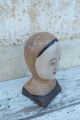 Rare Antique German Millinary Paper Mache Head /art Populaire Other photo 4