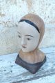Rare Antique German Millinary Paper Mache Head /art Populaire Other photo 6