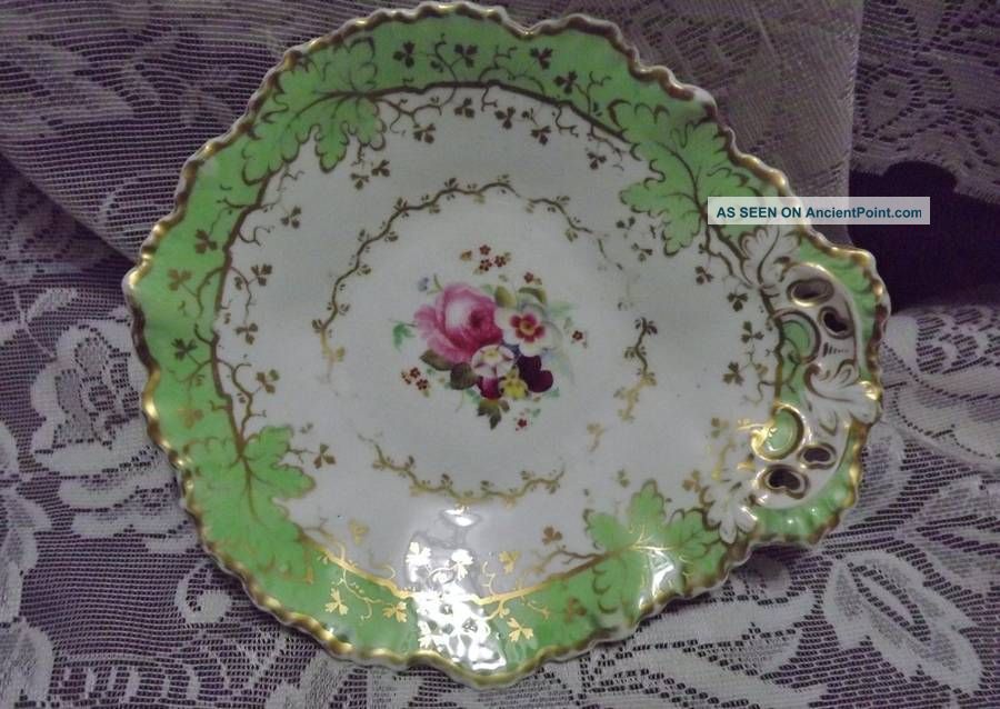 Antique Copeland & Garrett England Or Spode Footed Candy Dish Tray Plates & Chargers photo