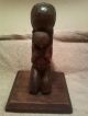 Vintage Wooden Kneeling Man Statue Carved Figures photo 3