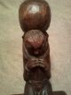 Vintage Wooden Kneeling Man Statue Carved Figures photo 4