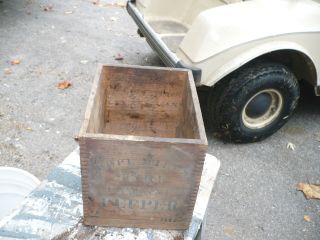 Vintage Hope Mills Pure Cayenne Pepper Wood Box Dovetail Wooden Crate Box photo