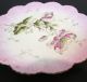 Early Carlsbad Pink Scalloped Bfhs China Plate - Hand Painted Floral Pattern Plates & Chargers photo 5