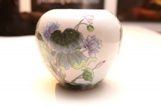 Chinese Porcelain Decorative Hand Painted Floral Design Vase Made In Macau photo
