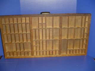 Vintage Hamilton Type Offset Letter Press Tray Drawer Shadow Box 86 Openings Guc photo