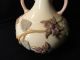 Antique Rudolstadt Pottery Raised Floral Rw Vases photo 6