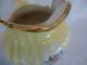 Antique Iron Ware Yellow & White Floral Decorated Bowl & Pitcher Gorgeous Vtg Pitchers photo 6