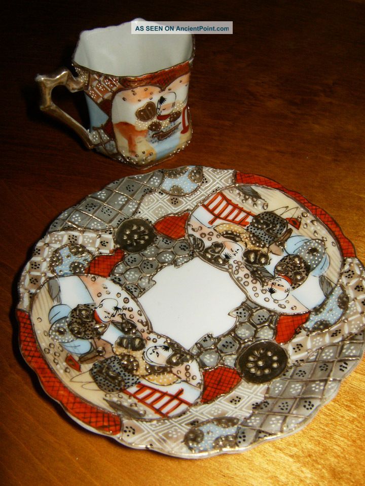 Antique Cup And Saucer Demitasse & Standard Collection Of 4 – Cups & Saucers photo