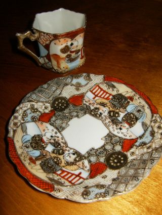 Antique Cup And Saucer Demitasse & Standard Collection Of 4 – photo