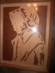 Wooden / Scroll Cut Amish Woman & Man Pictures - Set Of 2 - W/barn Wood Frames Other photo 1