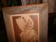 Wooden / Scroll Cut Amish Woman & Man Pictures - Set Of 2 - W/barn Wood Frames Other photo 8