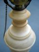 Antique Vintage Art Deco Vintage Carved Stone Marble Alabaster Table Lamp Lamps photo 5