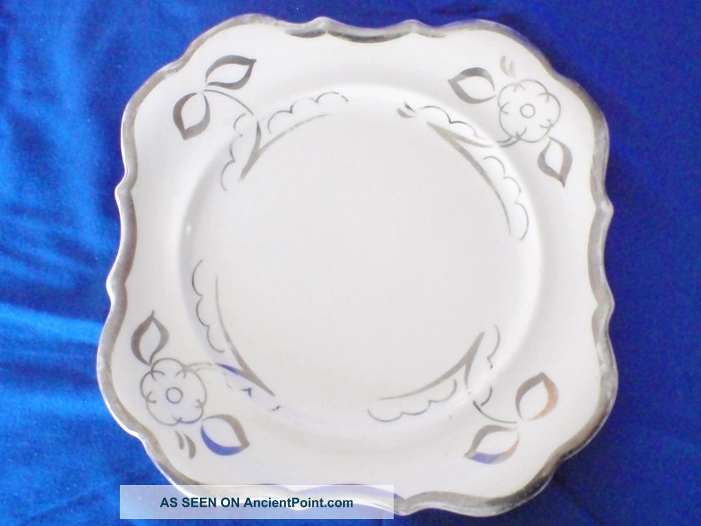 A English Ware Lancaster Ltd Hanley England Square Plate 1900 - 1944 Plates & Chargers photo