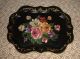 Toleware Large Vintage Hand Painted Tole Tray 24 1/2 X 19 1/4 Inches Toleware photo 5