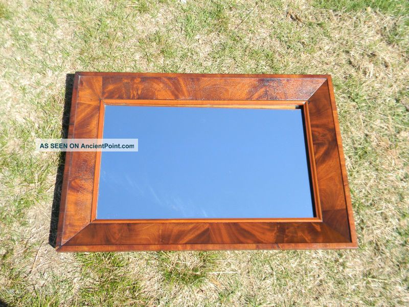 Large Antique Empire Ogee Crotched Flame Mahogany Mirror Mirrors photo
