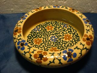 1920 ' S German Pottery Hand Painted Bowl Flower Design photo