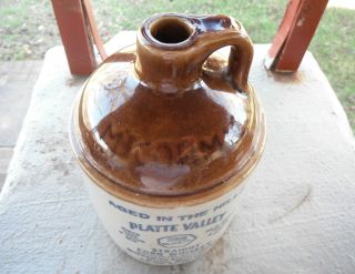 Vintage Mccormick Platte Valley Corn Whiskey Crock Jug Primitive Decor Pint photo