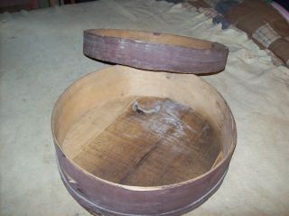 Vintage Wooden Cheese / Pantry Box photo