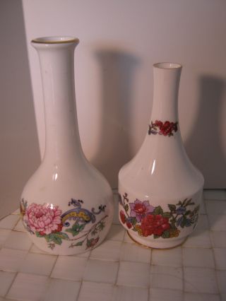 Royal Worcester Chelsea Manor And Paragon Tree Of Kashmir Bud Vases England photo