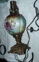Vintage Antique Floral Globe Table Lamp Works Lamps photo 2