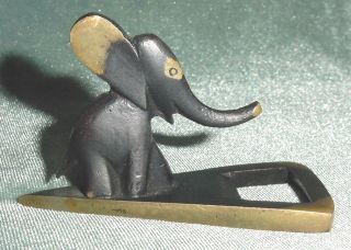 1903 - 1932 Wiener Werkstatte Whw (hagenauer) Bronze Miniature Elephant Opener photo