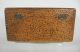Antique Flemish Pyrography Red Mums Hinged Wooden Card Box Boxes photo 1