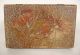 Antique Flemish Pyrography Red Mums Hinged Wooden Card Box Boxes photo 2