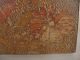 Antique Flemish Pyrography Red Mums Hinged Wooden Card Box Boxes photo 3