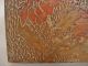 Antique Flemish Pyrography Red Mums Hinged Wooden Card Box Boxes photo 4