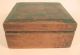 Antique Victorian Red Poppy Painted Pyrography Folk Art Hinged Wooden Box Boxes photo 2