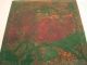 Antique Victorian Red Poppy Painted Pyrography Folk Art Hinged Wooden Box Boxes photo 3