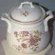 Antique 1800 ' S German Tielsch & Co.  Porcelain Covered Cracker Cookie Barrel Jar Jars photo 1