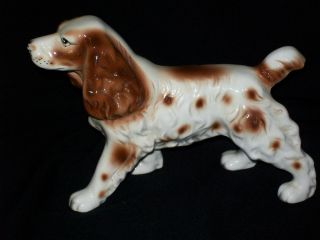 Vintage Porcelain Spaniel Dog Figurine photo