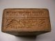 Vintage Hand Carved India Square Wooden Trinket Box With Inlaid Bone Boxes photo 5