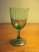 Blown Glass English Early 19th Century Rare Apple Green Wine Glass Bowls photo 2