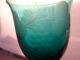 19th C Blown Engraved Bristol Green Wine Glass Stemware photo 6