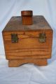 Vintage Griffin Shinemaster Shoe Shine Box Oak Dovetail Joints Working Latch Boxes photo 2