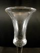 18th C Blown Continental Wine Glass With Folded Foot Bell Bowl Stemware photo 3
